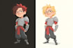 design a 2d cartoon character