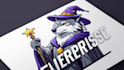 make wolf wizard mascot logo for your company