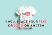 place text or logo or image on any object