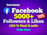 get 5000 facebook page followers and like
