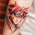 make comic cartoon anime tattoo design