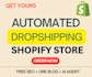 create shopify dropshipping automated store with products