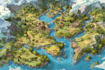draw fantasy map illustration isometric map