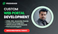 develop custom web portal with HTML CSS javascript react and custom API