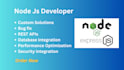 be your node js developer to build and deploy rest apis