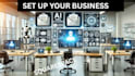 set up business phone setup, ai task automation, and send grid management