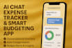 develop an ai chat expense tracker and smart budgeting mobile app