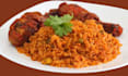 make you jollof rice, chicken and salad