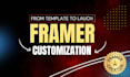 do complete framer website template customization