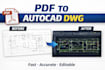 convert your PDF to autocad dwg professionally