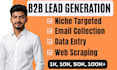do b2b lead generation, data enrichment, email list scraping and web scraping
