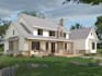 do 3d interior farmhouse design barndominium, tiny house facade rendering