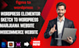 do figma wordpress  elementor marijuana website woocommerce website xd elementor