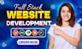 create website, website development, full stack developer, front end developer