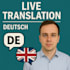provide live call english to german translation