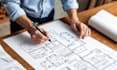 architect, floor plan, draftsman of house permit drawings, blueprints in autocad