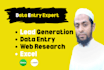 do b2b lead generation, data entry, web research and linkedin prospects