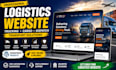 build logistics website, trucking, cargo, dispatch website transport website