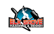 design modern custom construction, masonry logo