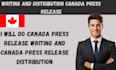 do canada press release writing and canada press release distribution