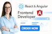 build responsive react or angular frontend web applications