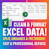 excel data cleaning  formatting specialist fast delivery