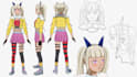 draw character reference sheet in anime style