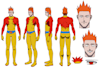 draw character reference sheet in anime style