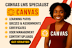 create professional lms course website with quizz using learndash canvas