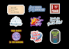 custom typography sticker design
