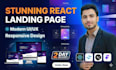 design a stunning react landing page in 2 days