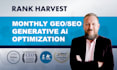 do complete monthly GEO generative ai SEO optimization