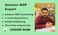 do amazon KDP book formatting, editing, and publishing