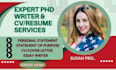 edit your personal statement, MBA, phd, law school, cv, statement of purpose