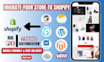 migrate to shopify and build automated shopify dropshipping store design expert