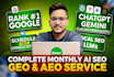 do monthly website local SEO, aeo, GEO, off page and link building for ai search