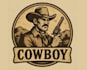 make vintage american western cowboy logo