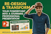 redesign and make your powerpoint presentation professional