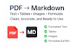 accurately convert PDF to markdown