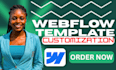 customize webflow templete bug fix error template issue figma to webflow expert