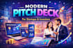 modern pitch deck for startups and investors