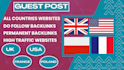 provide UK, USA, poland premium guest post sites