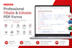 create a professional fillable PDF form with validation and signature