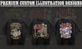 create stunning custom illustration t shirt designs