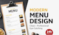 design editable digital menu board, price list, food menu on adobe figma canva
