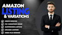 create and fix amazon product listings and variations