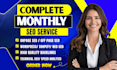 provide complete monthly SEO service with onpage off page for google top ranking