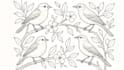 make intricate black and white art clean vector silhouette line illustration