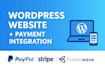 create website wordpress and setup payment