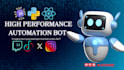 build mass dm bot social media bot tiktok bot facebook bot youtube bot python